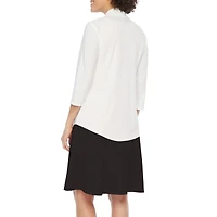 R&M Richards 3/4 Sleeve Knit Shrug