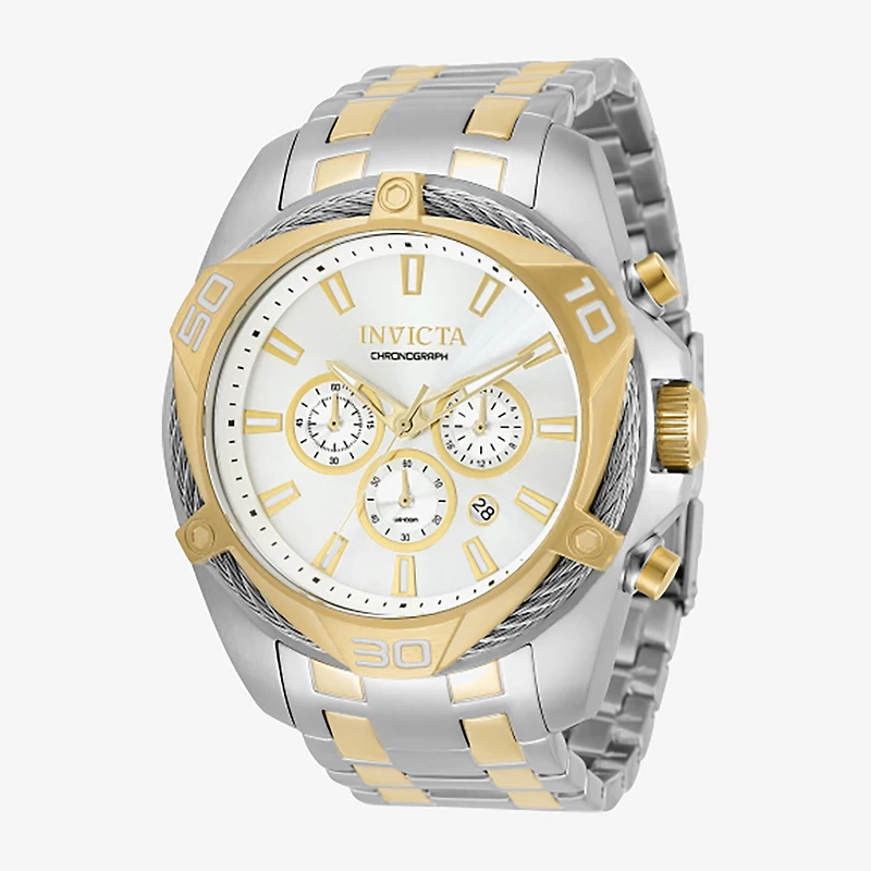 Invicta Bolt Mens Chronograph Two Tone Stainless Steel Bracelet Watch 34126