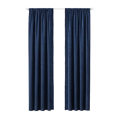 Achim Bordeaux Rod Pocket Light-Filtering Single Curtain Panel