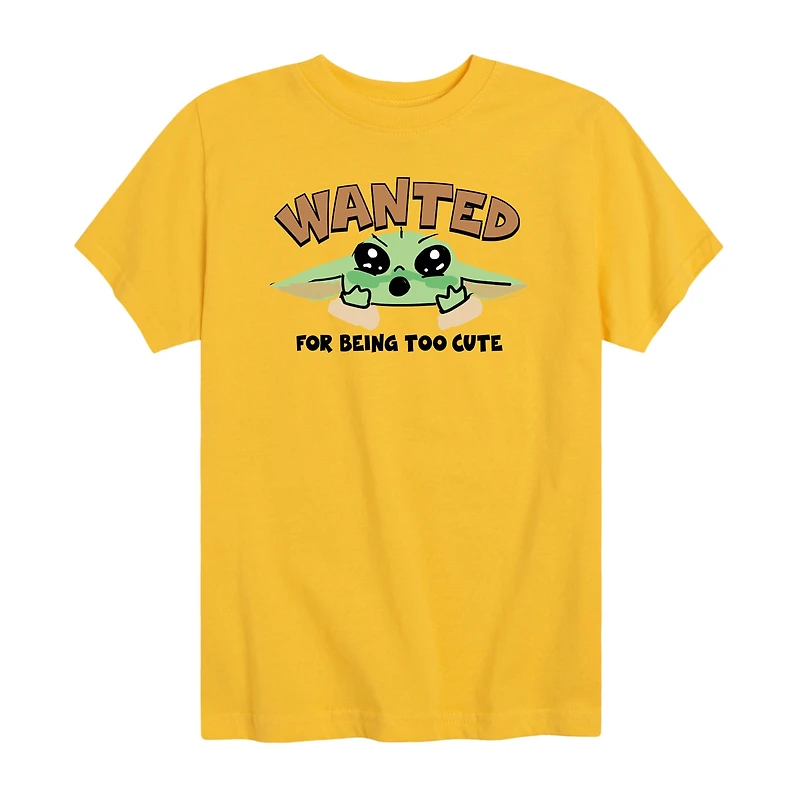 Disney Collection Toddler Boys Crew Neck Short Sleeve Regular Fit Baby Yoda Star Wars Graphic T-Shirt