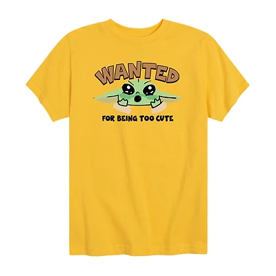 Disney Collection Toddler Boys Crew Neck Short Sleeve Regular Fit Baby Yoda Star Wars Graphic T-Shirt