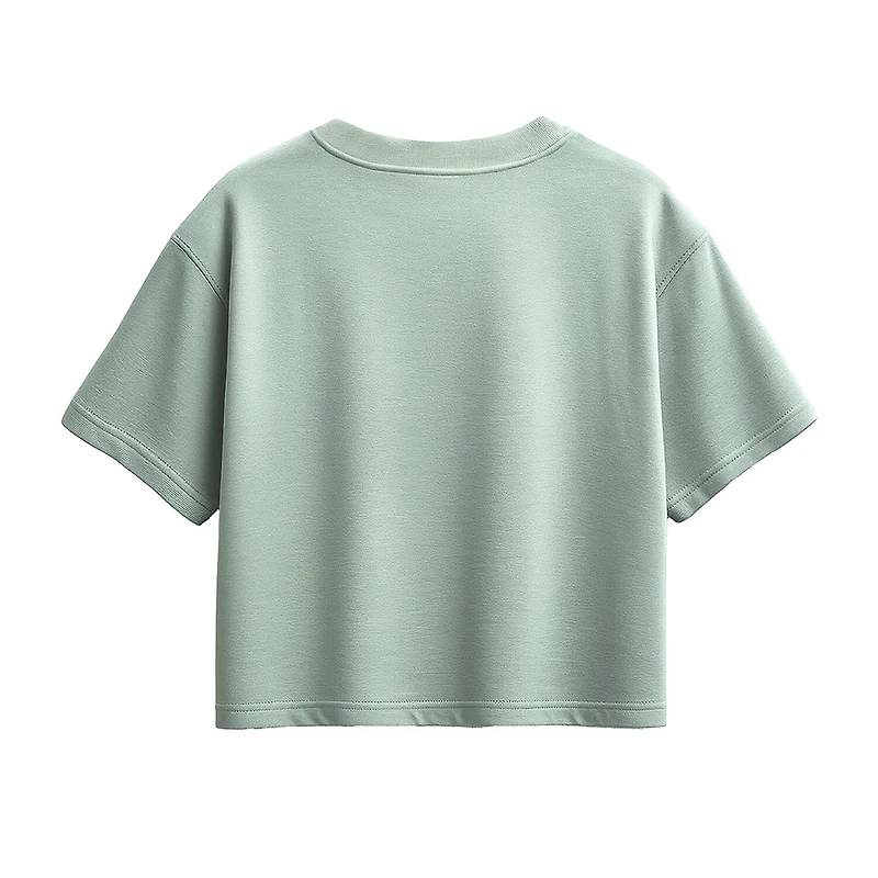 Disney Collection Little & Big Kid Girls Crew Neck Short Sleeve Regular Fit Baby Yoda Star Wars Graphic T-Shirt