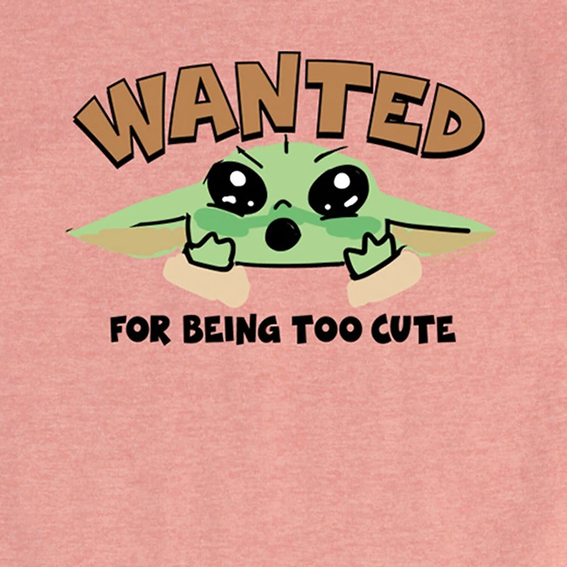 Disney Collection Toddler Girls Crew Neck Short Sleeve Regular Fit Baby Yoda Star Wars Graphic T-Shirt