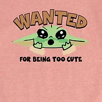Disney Collection Toddler Girls Crew Neck Short Sleeve Regular Fit Baby Yoda Star Wars Graphic T-Shirt
