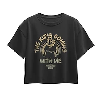 Disney Collection Little & Big Kid Girls Crew Neck Short Sleeve Regular Fit Baby Yoda Star Wars Graphic T-Shirt