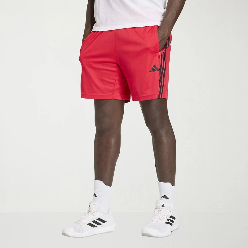adidas Essential 3 Stripe Mens 7" Workout Shorts