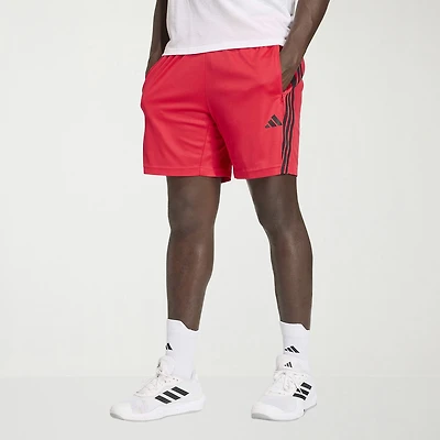 adidas Essential 3 Stripe Mens 7" Workout Shorts