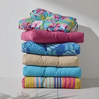 Outdoor Oasis Multistripe Print Patio Seat Cushion