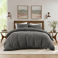 Woolrich Lyon Waffle Washed 3-pc. Easy Care Duvet Cover Set