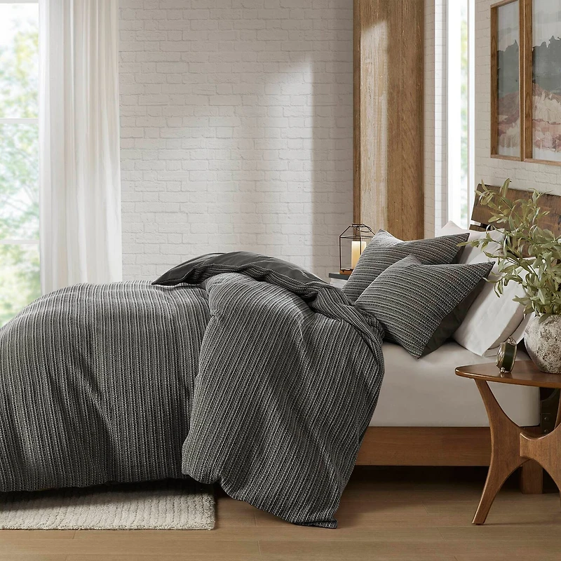 Woolrich Lyon Waffle Washed 3-pc. Easy Care Duvet Cover Set