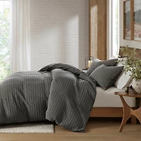 Woolrich Lyon Waffle Washed 3-pc. Easy Care Duvet Cover Set