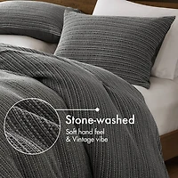 Woolrich Lyon Waffle Washed 3-pc. Easy Care Duvet Cover Set