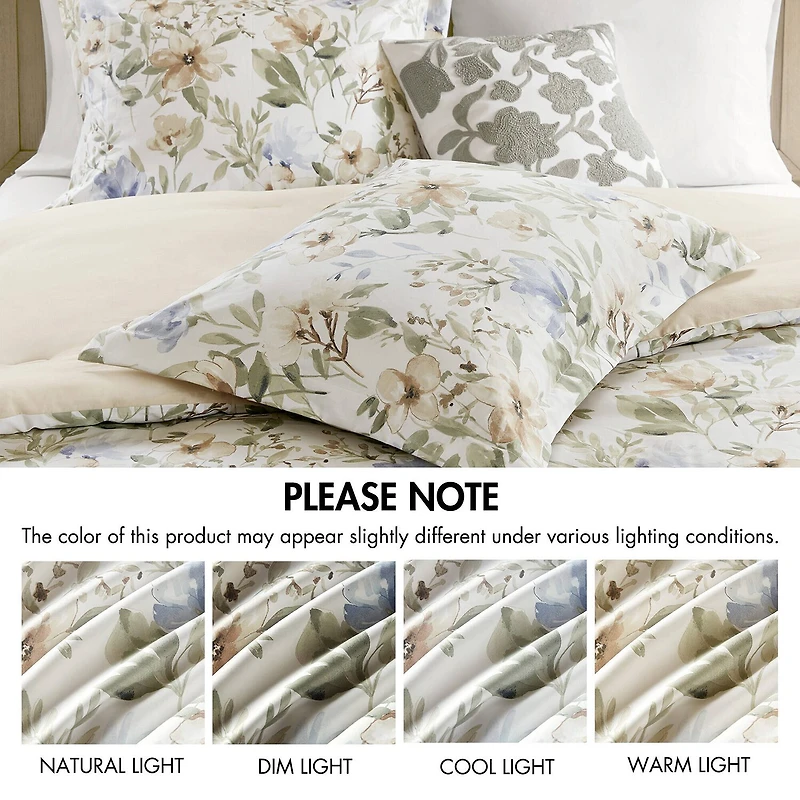 Harbor House Herbal Cotton Sateen Print Oversized 6-pc. Midweight Down Alternative Comforter Set