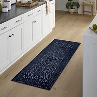 Maples Mono Navy Indoor Rectangular Runner