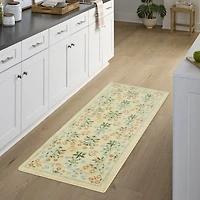 Maples Multi Floral Ivory Indoor Rectangular Runner