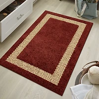 Maples Solid Cut and Loop Indoor Rectangular Accent Rug