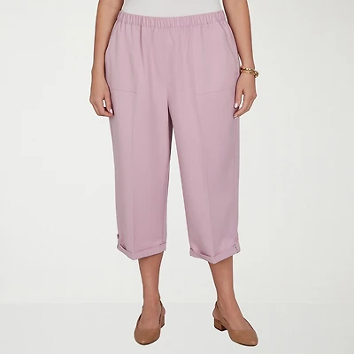 Alfred Dunner Vintage Charm Womens Plus Straight Capri Pant