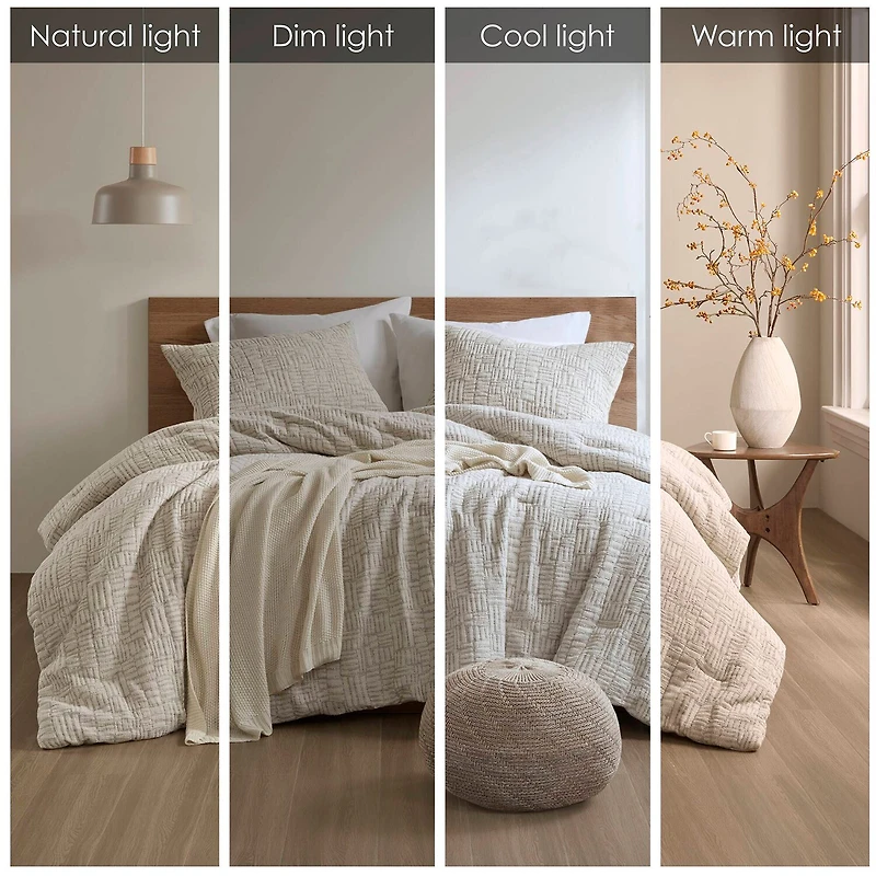 Croscill Harper Oversized Cotton Matelasse 3-pc. Midweight Comforter Set