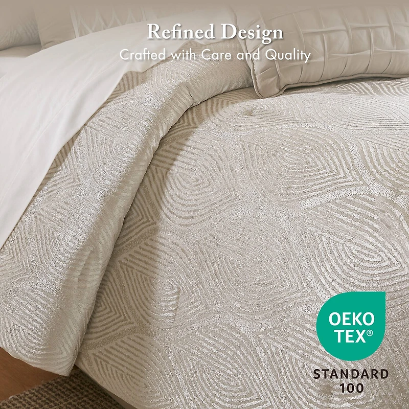 Madison Park Drift Jacquard 10-pc. Comforter & Quilt Set