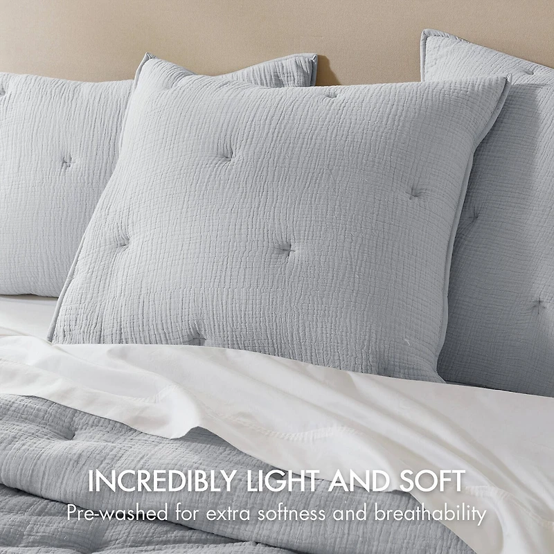 Harbor House Breeze Cotton Gauze Embroidered Euro Sham