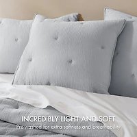Harbor House Breeze Cotton Gauze Embroidered Euro Sham