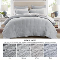 Harbor House Breeze Cotton Gauze  Embroidered 3-pc. Easy Care Quilt Set