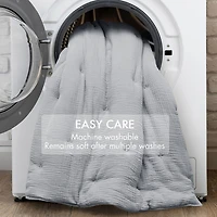 Harbor House Breeze Cotton Gauze  Embroidered 3-pc. Easy Care Quilt Set