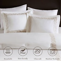 Harbor House Nile Cotton Sateen Oversized 4-pc. Midweight Embroidered Comforter Set