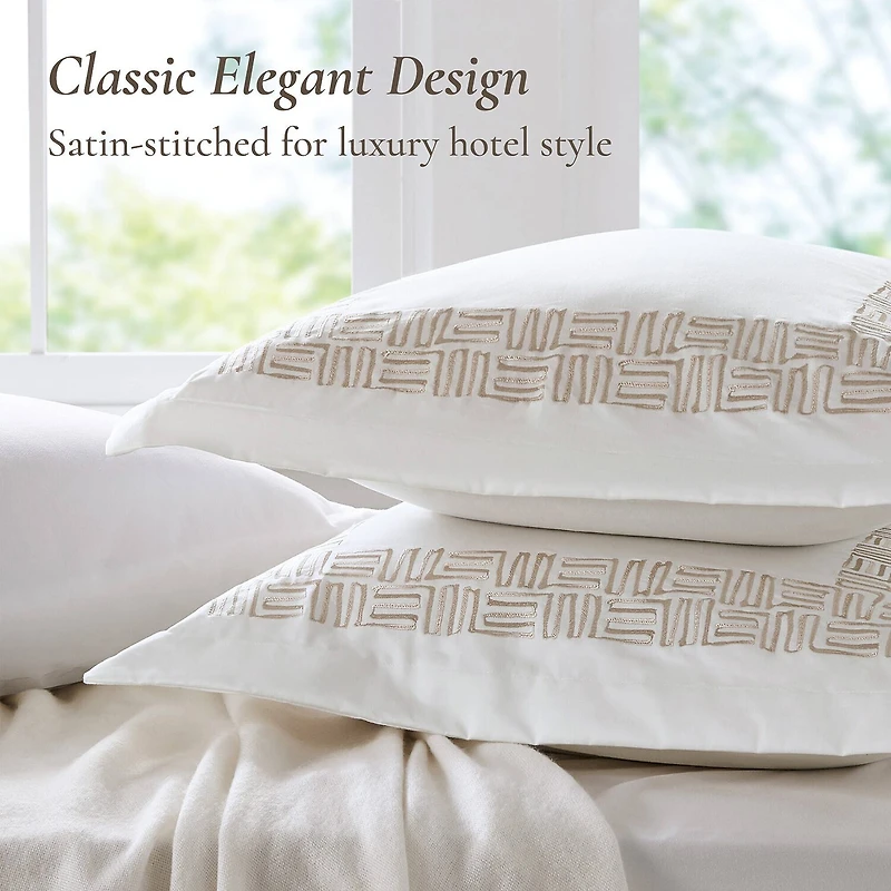 Harbor House Nile Cotton Sateen With Embroidery 3-pc. Embroidered Duvet Cover Set