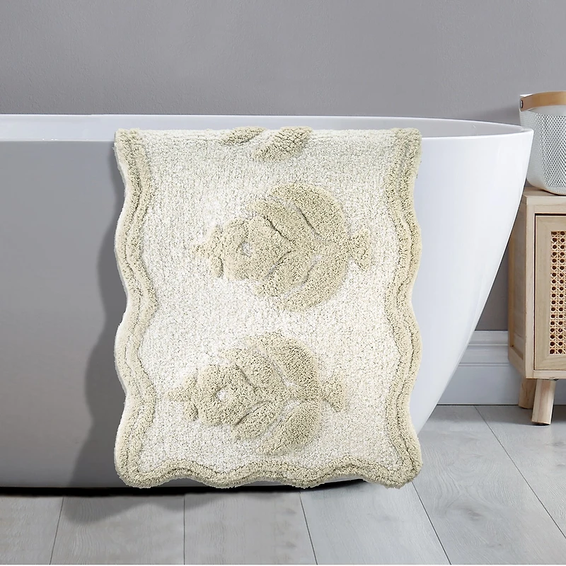 IZOD Henley Tufted With Non-Slip Latex Back Bath Rug