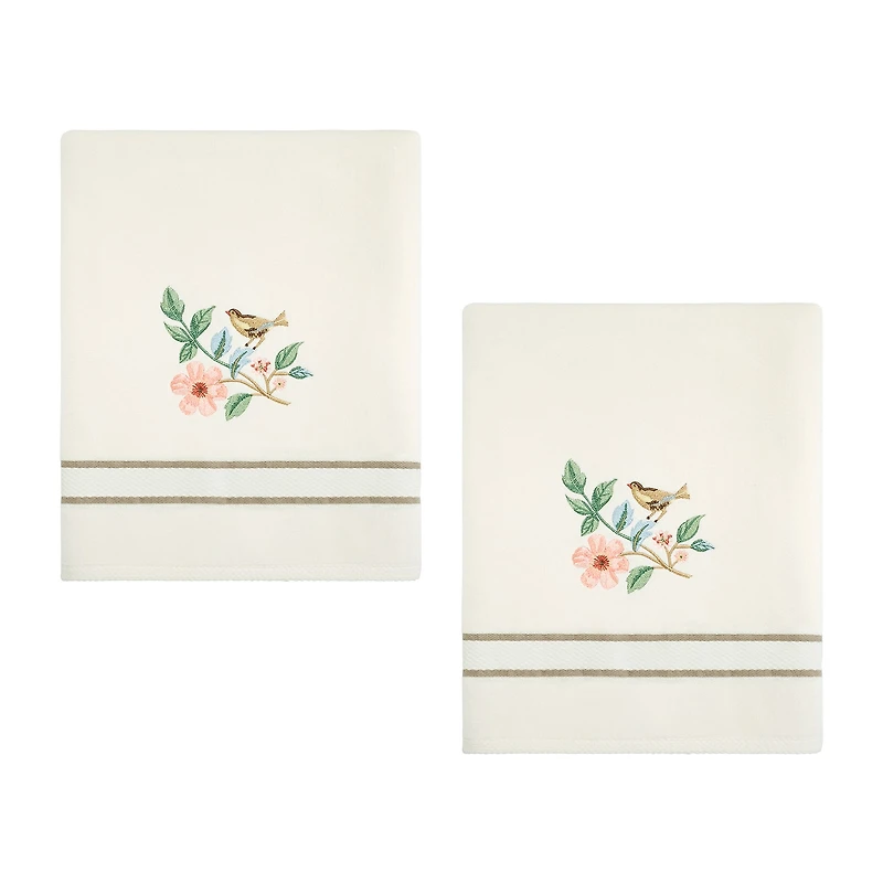 Avanti Pretty Birds 2-pc. Floral Bath Towel