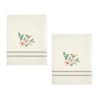 Avanti Pretty Birds 2-pc. Floral Bath Towel