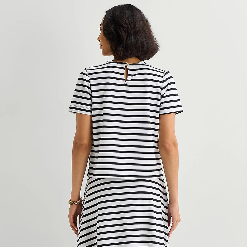 Liz Claiborne Womens Tall Crew Neck Short Sleeve T-Shirt
