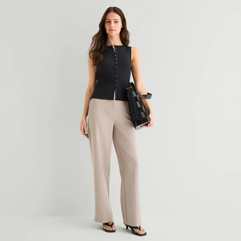 a.n.a Womens Tall Crew Neck Sleeveless Vest