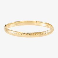 Infinite Gold™ 14K Yellow Gold Hollow Diamond-Cut Bangle