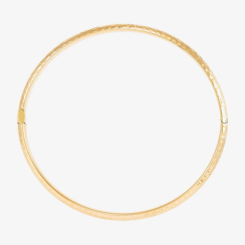 Infinite Gold™ 14K Yellow Gold Hollow Diamond-Cut Bangle