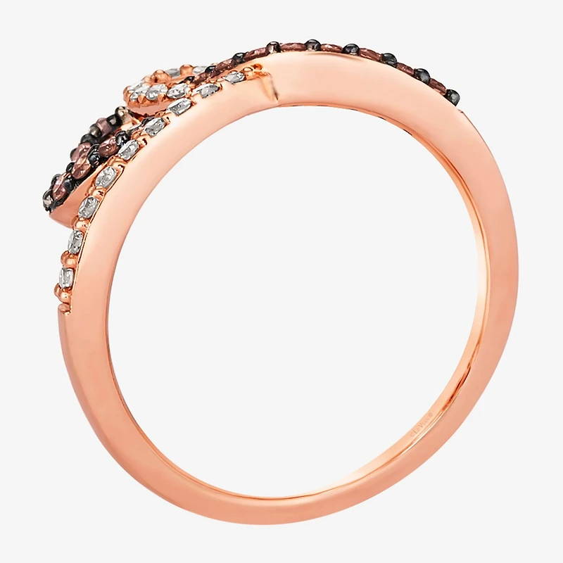 Le Vian Grand Sample Sale Le Vian Grand Sample Sale Limited Quantities! Womens 1/2 CT. T.W. Natural Brown Diamond 14K Gold Heart Side Stone Cocktail Ring