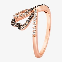 Le Vian Grand Sample Sale Le Vian Grand Sample Sale Limited Quantities! Womens 1/2 CT. T.W. Natural Brown Diamond 14K Gold Heart Side Stone Cocktail Ring