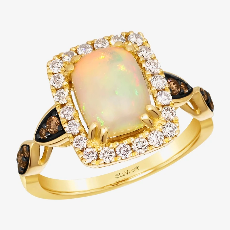 Le Vian Grand Sample Sale Le Vian Grand Sample Sale Limited Quantities! Womens 1/2 CT. T.W. Genuine White Opal 14K Gold Cushion Cocktail Ring