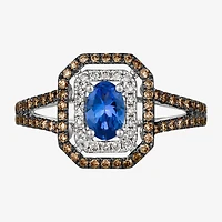 Le Vian Grand Sample Sale Le Vian Grand Sample Sale Limited Quantities! Womens 1/2 CT. T.W. Genuine Blue Tanzanite 14K Gold Oval Side Stone Cocktail Ring