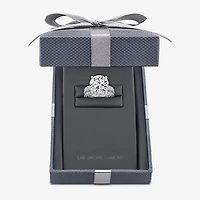 Grown Gorgeous (F / Vs2) Womens 5/ Ct. T.W. Lab White Diamond 14K Gold Round Side Stone Bridal Set