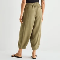 a.n.a Womens Linen Ankle Balloon Pant