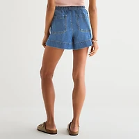 a.n.a Soft Drape Womens 4" Mid Rise Denim Short