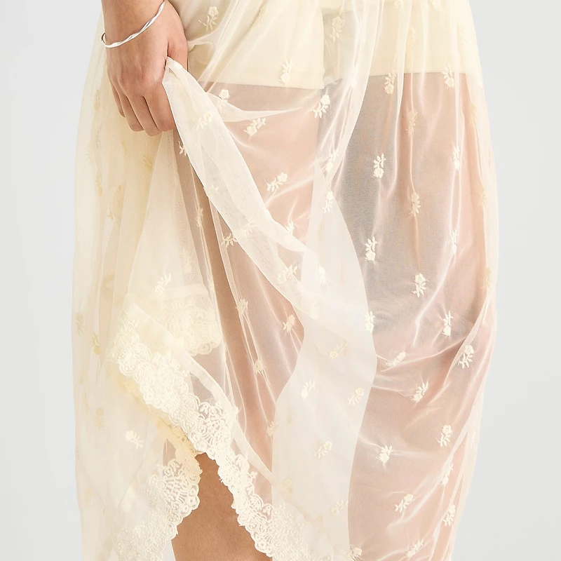 a.n.a Lace Womens Maxi Skirt