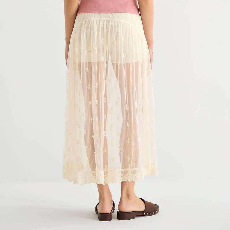 a.n.a Lace Womens Maxi Skirt