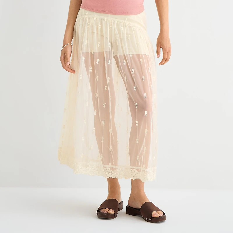 a.n.a Lace Womens Maxi Skirt