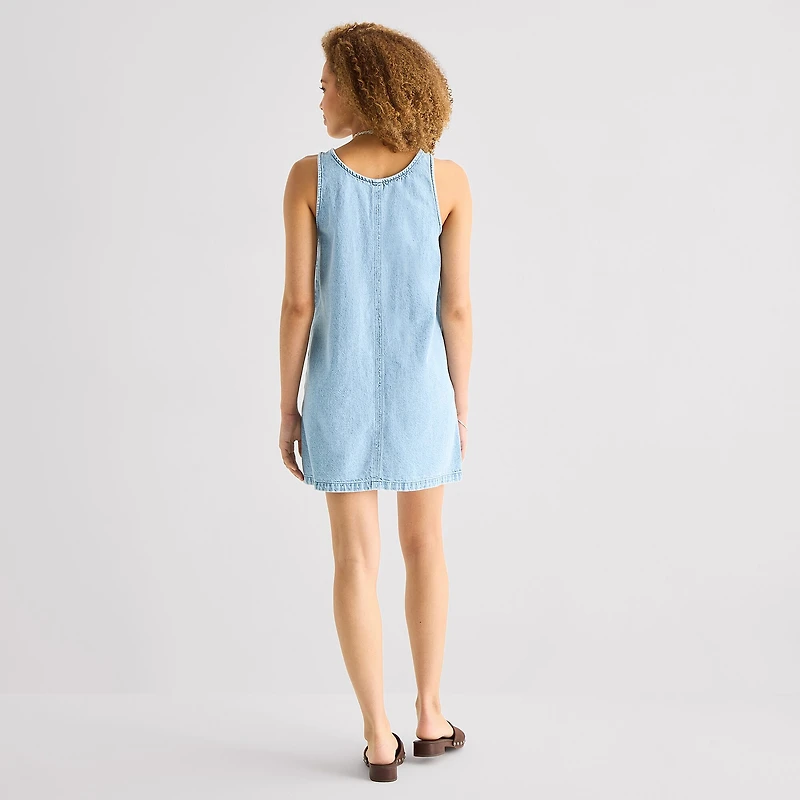 a.n.a Womens U Neck Sleeveless A-Line Dress