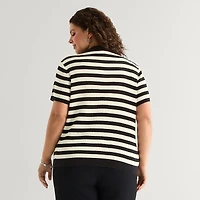 A.N.A Plus Womens Short Sleeve Polo Sweater