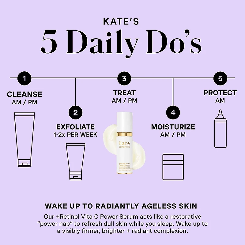 Kate Somerville +Retinol Vita C Power Serum Firming And Brightening Treatment Face Serum