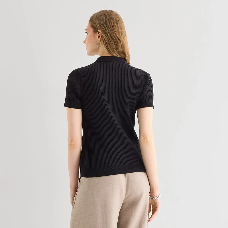 A.N.A Tall Womens Short Sleeve Polo Sweater